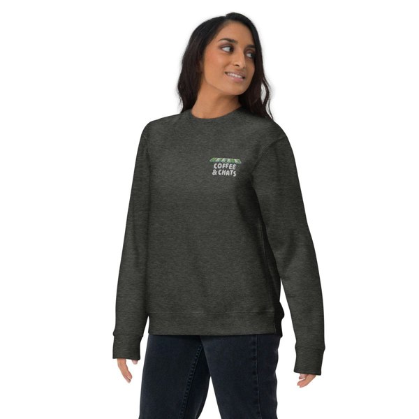 ANCHOR & CREW x GUSTATORY Coffee & Chats Cotton Blend Embroidered Sweatshirt