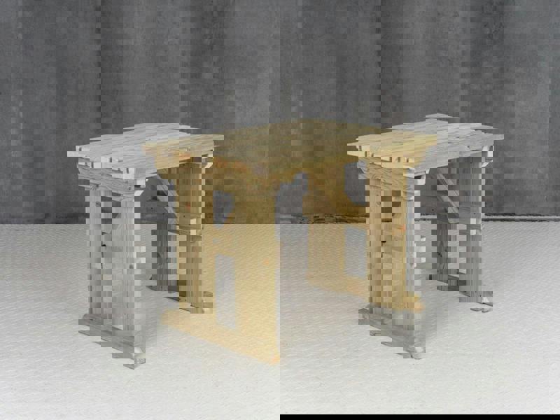 Hollies Wooden Garden Table – Outdoor Picnic Dining Desk for Gardens, Patios, and Backyards