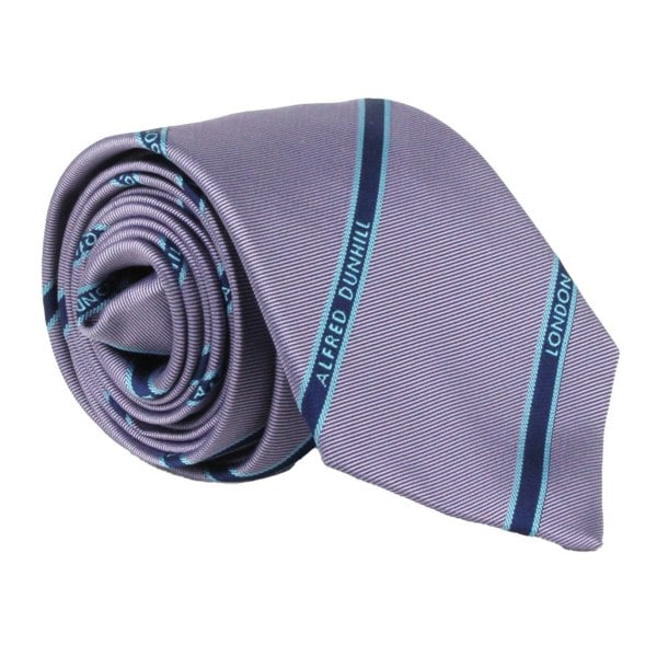 Dunhill selvedge repeat tie&nbsp;in a twill mulberry silk&nbsp;fabric