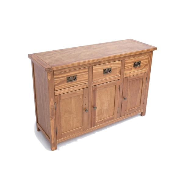 Cabinet Bits Padua Lacquered 3 Drawer 3 Door Sideboard Brass Drop Handle