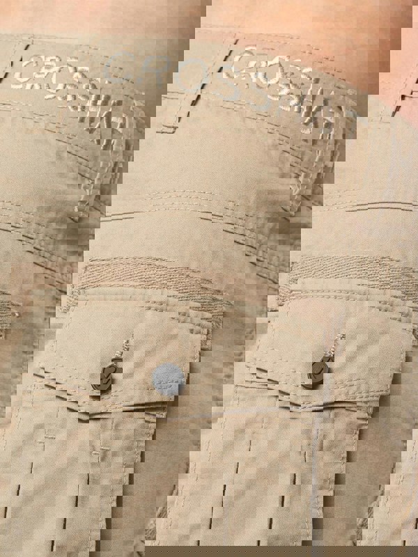 Crosshatch Kyron Cargo Shorts Stone