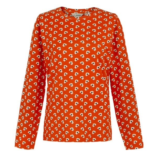 Regatta Womens/Ladies Orla Kiely Clover Long-Sleeved Winter T-Shirt - Red