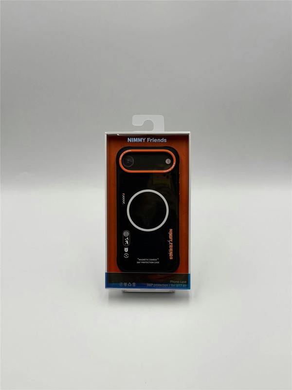 Nimmy Friends Nimmy Cool & Cute 2.0 Case with MagSafe for iPhone 17 Air 6.5" Black Orange - N-YJKM-CX2.0-IP17-AIR-01