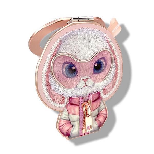 Nimmy Friends Nimmy Cool & Cute 2.0 Pink Rabbit Embroidery Magnetic Stand with MagSafe Pink - N-KM-BSZJ-030