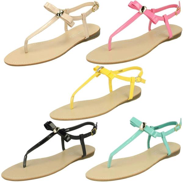 Spot On Ladies Spot On Open Toe Sandals