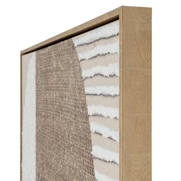 Wyld Haus Monodendri Textured Woven Plaster Hand Painted Canvas In Frame