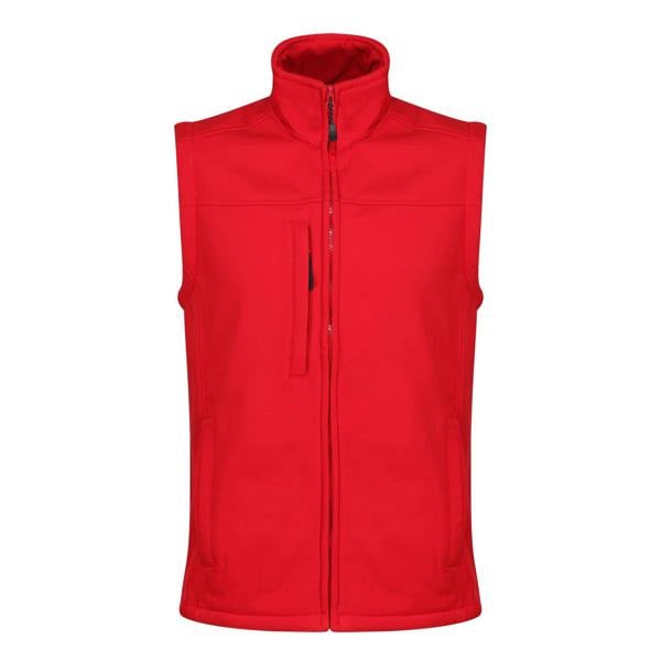 Regatta Mens Flux Softshell Body Warmer - Classic Red/Seal Grey - 