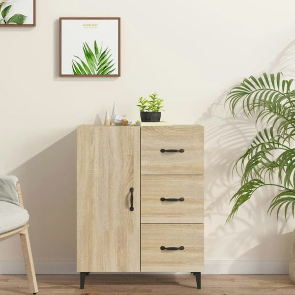 Berkfield Sideboard Sonoma Oak 69.5x34x90 cm Engineered Wood