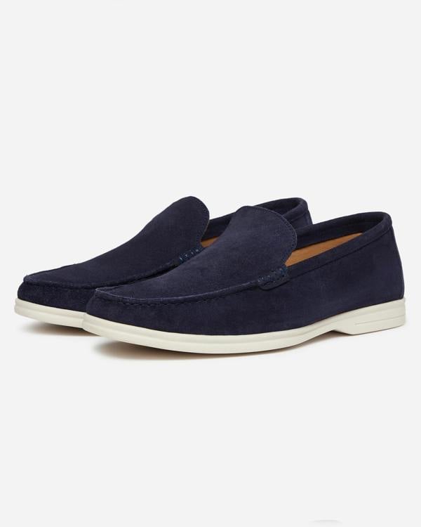 Oliver Sweeney Alicante Suede Mens Moccasin Loafers - Midnight