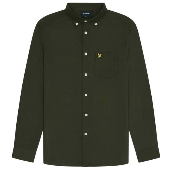 Lyle & Scott Olive Green Long Sleeve Shirt L