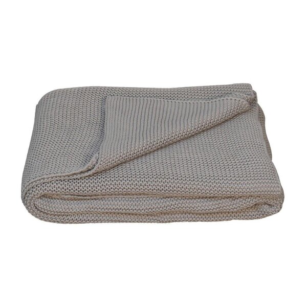 Wyld Haus Pa Tung Double Grey Knitted Throw