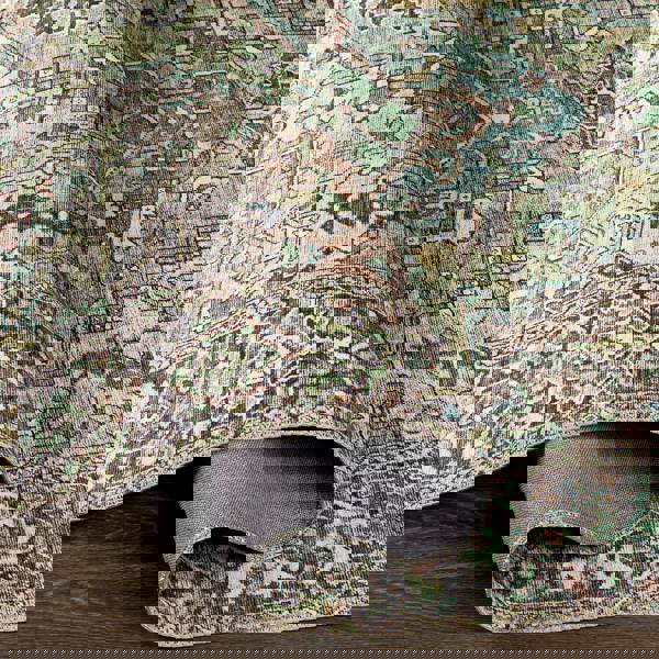 Livabliss Iris-Vintage Green Blue Beige Traditional Boho Rug