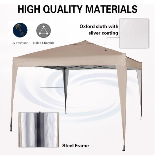 3x3m Pop up Gazebo Outdoor Patio Canopy Tent Beige 6