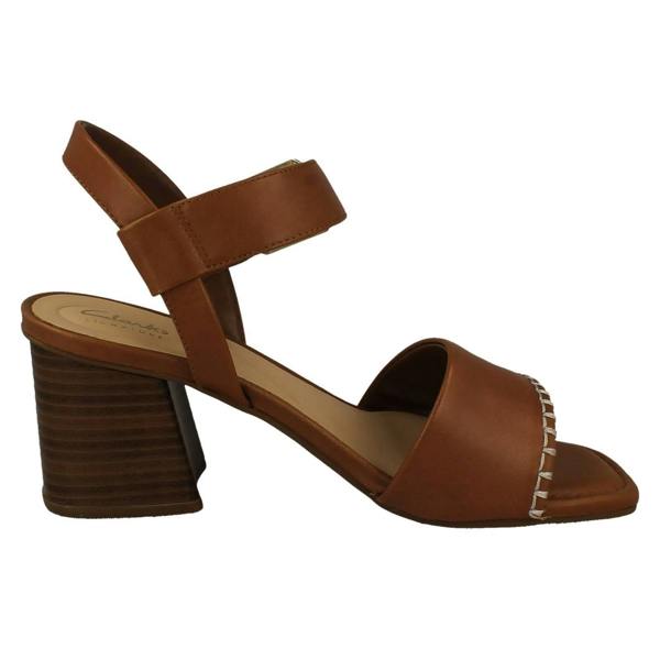 Clarks Ladies Clarks Square Toe Sandals Siara 65 Buckle