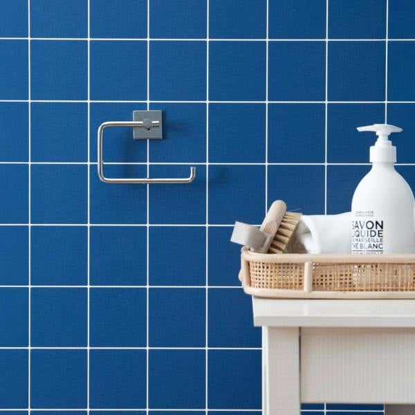 BESLAGSBODEN Chromed Stainless Steel Toilet Roll Holder Self Adhesive Bathroom Wall Mounted