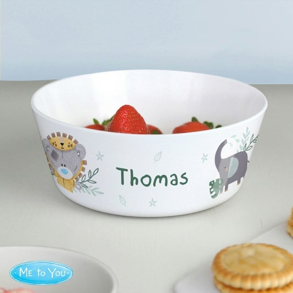 Personalised Memento Company Personalised Tiny Tatty Teddy Jungle Animals Plastic Bowl