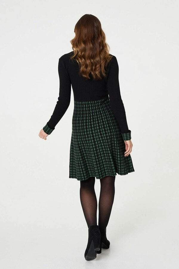 Izabel London Printed Colour Block Knit Dress