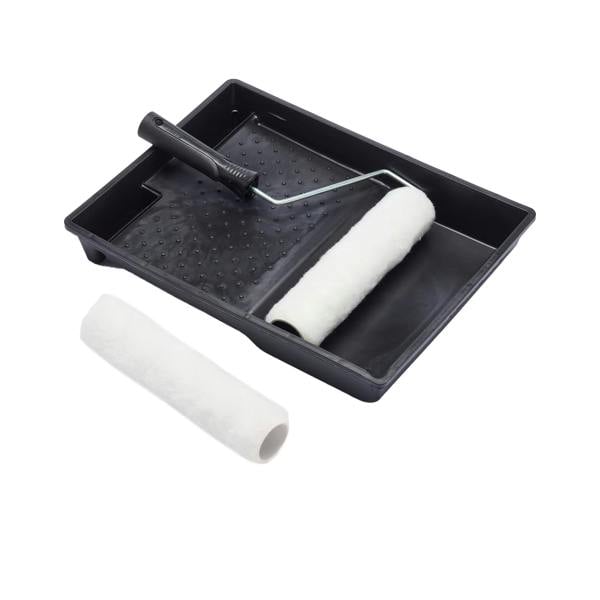 Harris Essentials Paint Roller Set (Pack of 4) - Black/White - 
