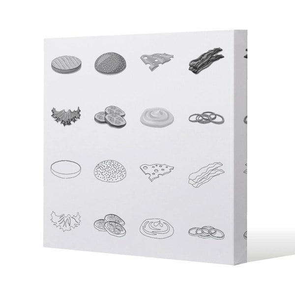 Benjamin Tate Design burger and sandwich icon (Canvas Print)