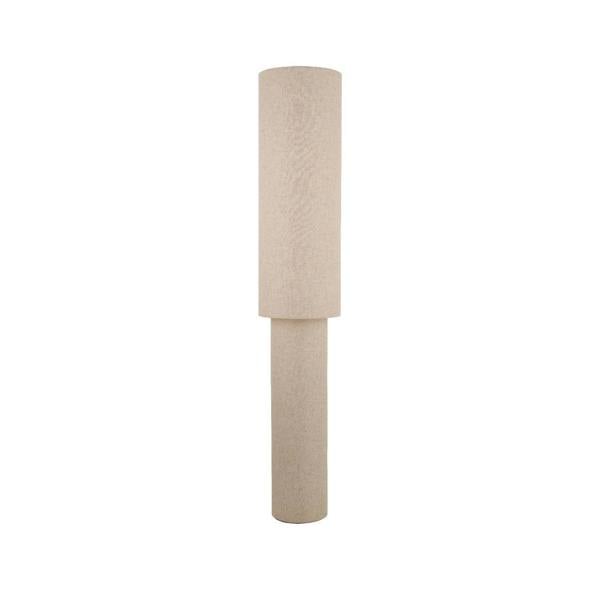 Pagazzi Lighting Buxton Natural Faux Linen Column Floor Lamp