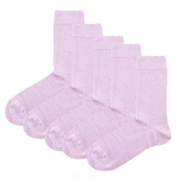 Jemsox Luxury Socks Multipack 3 Pairs / 5-Pairs Lavender Purple Plain Colour Men's Crew Socks Size 7-12