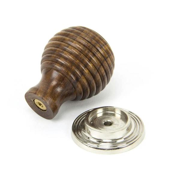 From The Anvil Rosewood and Polished Nickel Beehive Cabinet Knob 38mm 83874