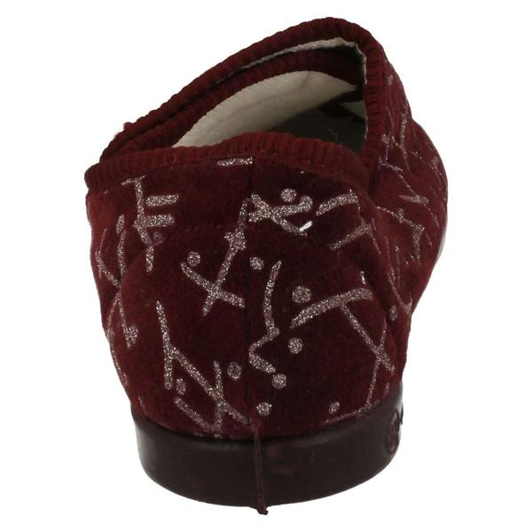 Ladies Ladylove Single Strap Textile Slippers - Emily