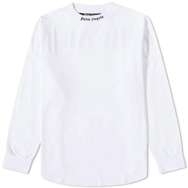 Palm Angels Classic Longsleeve Logo T-shirt White - Supplied LuxuryPalm Angels