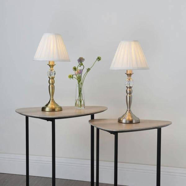 Edwina Antique Brass Touch Table Lamp