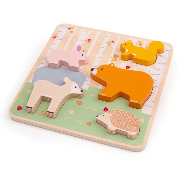 Bigjigs Toys 33040 Woodland Chunky Puzzle - FSC 100%