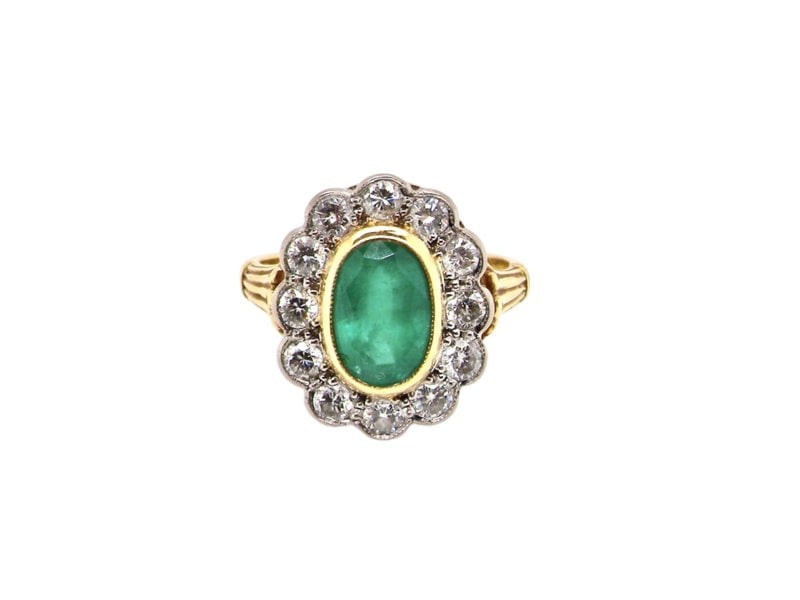 An impressive Emerald and Diamond Ring