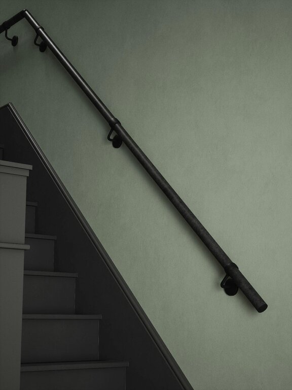 Handrails Direct Enville Charcoal Quarter Landing Handrail