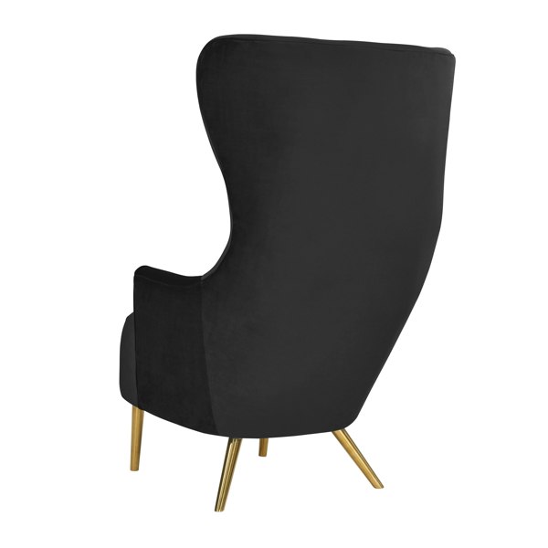 Furniture Edit Julia Black Velvet Wingback Occasion Accent Chair