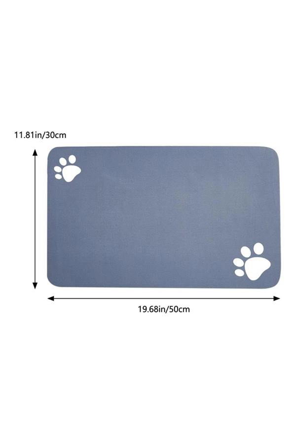 Living and Home Dark Grey Washable Diatom Mud Pet Mat With Nonslip Bottom