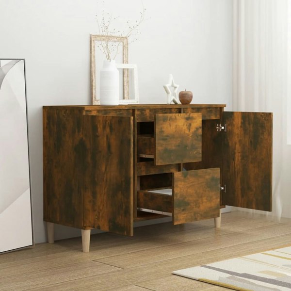 Berkfield Sideboard Smoked Oak 103.5x35x70 cm Engineered Wood
