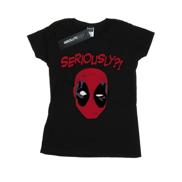 Marvel Womens/Ladies Deadpool Seriously Cotton T-Shirt - Black