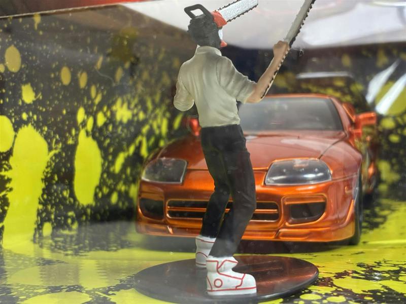 MCSlots Chainsaw Man Figure and 1995 Toyota Supra 1:24 Scale Jada 253255086 35181
