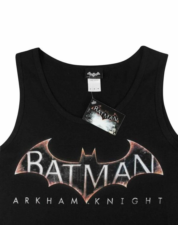 DC Comics Mens Black Batman Arkham Knight Logo Vest