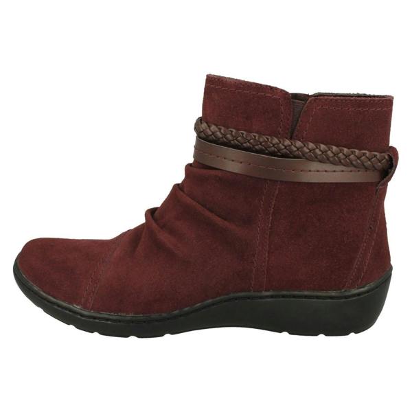 Clarks Ladies Clarks Braid Detailed Ankle Boots Cora BraidBoot