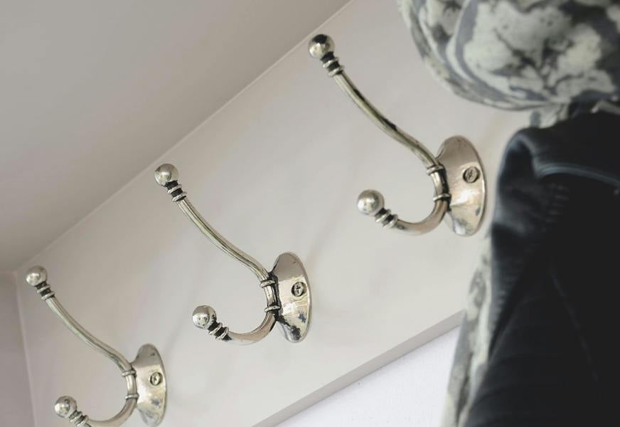 Statement Furniture Tetbury Wall Coat Rack with 2 Strong Storage Baskets. Assembled Hallway Storage Shelf
