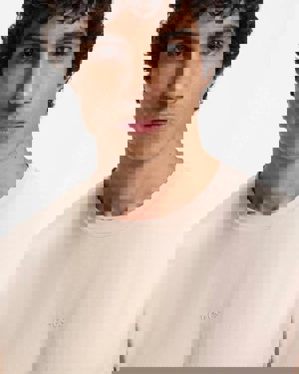 BOSS Orange TChup Mens Crew Neck Small Logo T-Shirt - Open Pink 690