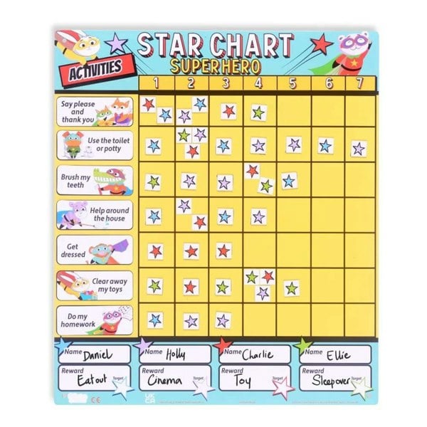 Fiesta Crafts Magnetic Superhero Star Chart