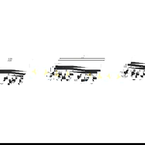 Milagro Joker Ceiling Lamp Hand Made In Matt Black With Gold Detail