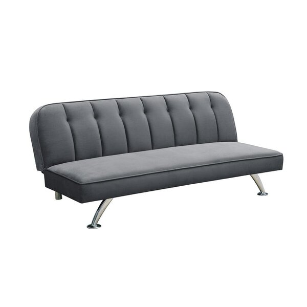 Wyld Haus Malahide Upholstered Grey Velvet Tufted Sofa Bed - Single