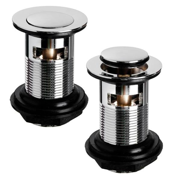 Flode Small Cap Slotted Click Clack Basin Waste | Chrome