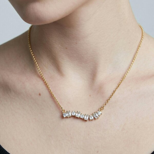Uchi & Soto Nami Gold Stone Wave Necklace