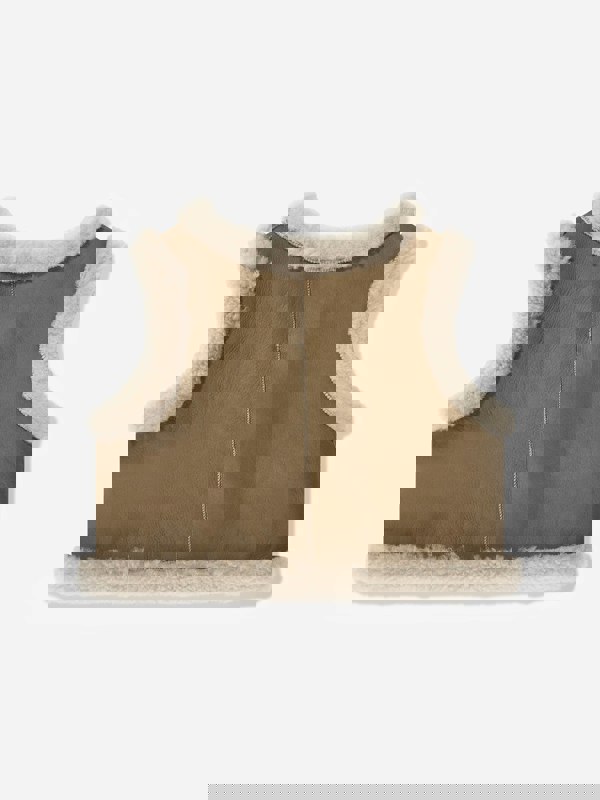 Bonpoint Baby Barra Faux Shearling Gilet in Brown