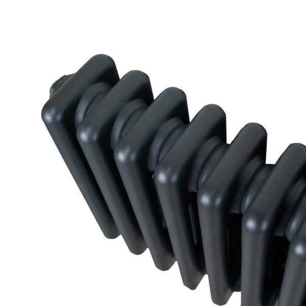 Monstershop Traditional 3 Column Radiator - 600 x 1462mm - Anthracite Grey