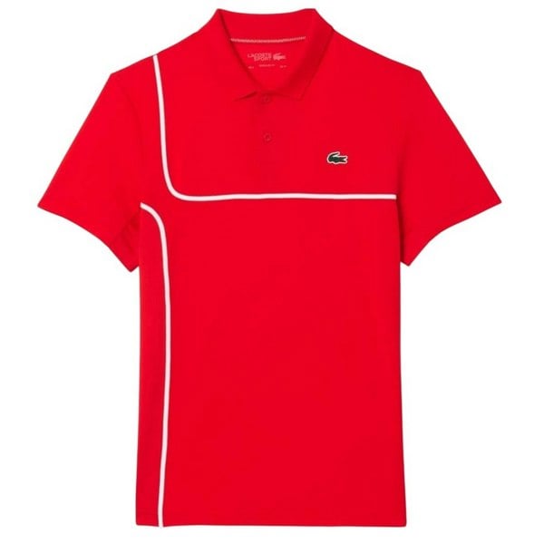 Lacoste Mens Daniil Medvedev Regular Tennis Polo Shirt - Red