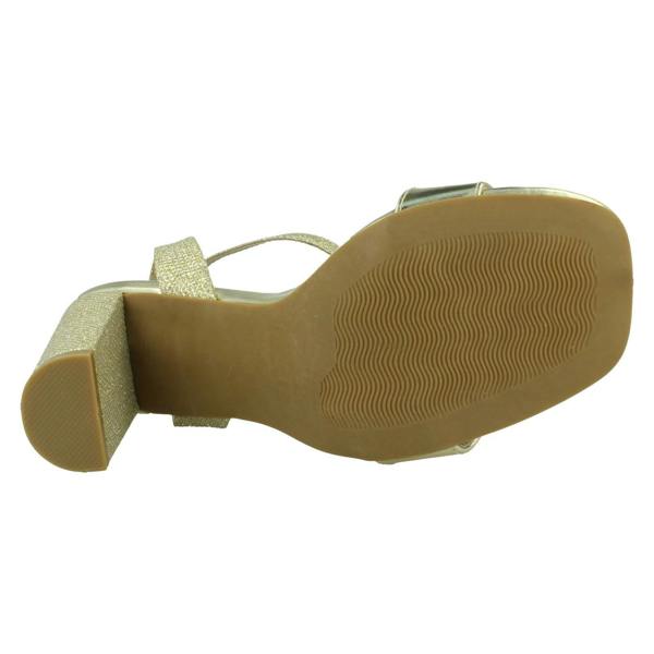 Spot On Ladies Spot On High Heel Sandal with Buckle Ankle Strap F12044